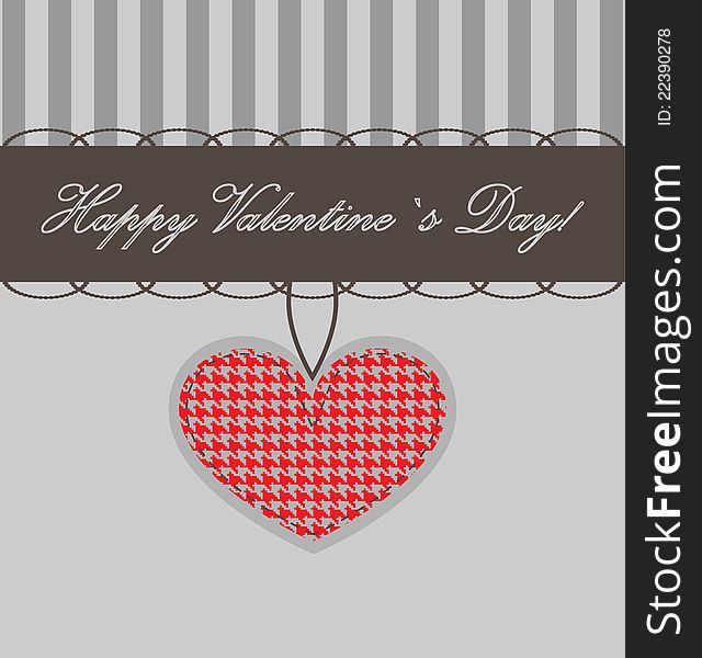 Vector valentine background with heart and space for your text