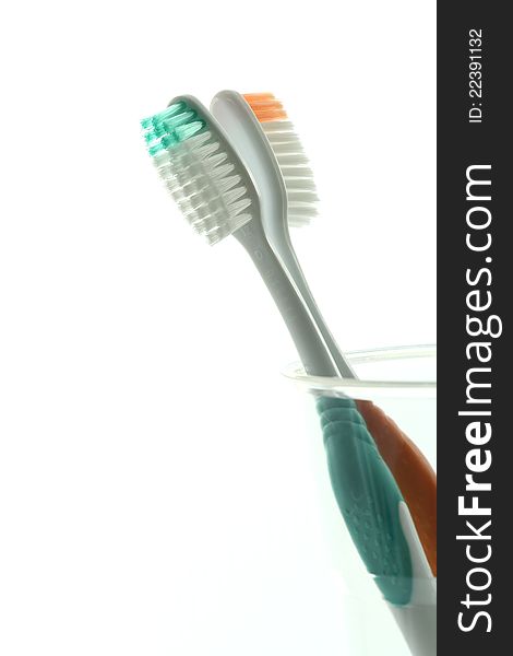 Toothbrush on a white background. Toothbrush on a white background