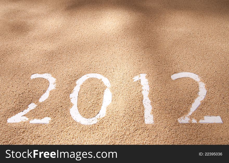 2012 paper alphabet on sand. 2012 paper alphabet on sand