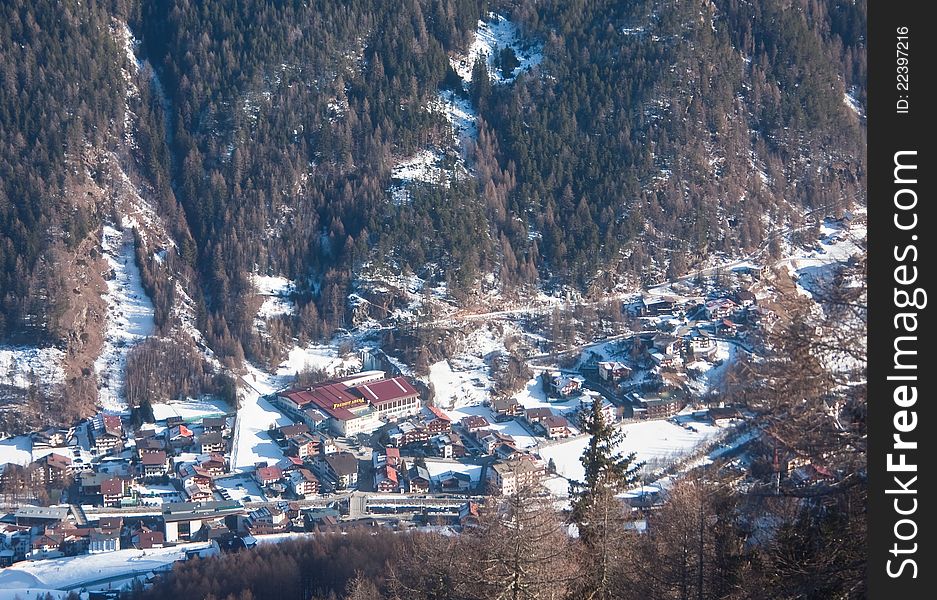 View of Ski resort Solden. Austria. View of Ski resort Solden. Austria