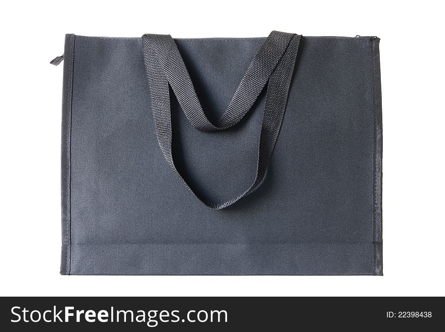 Black shopping bag on white background