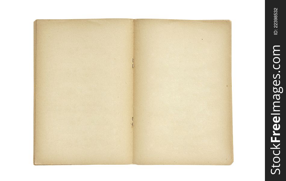 Old Book Open Isolated