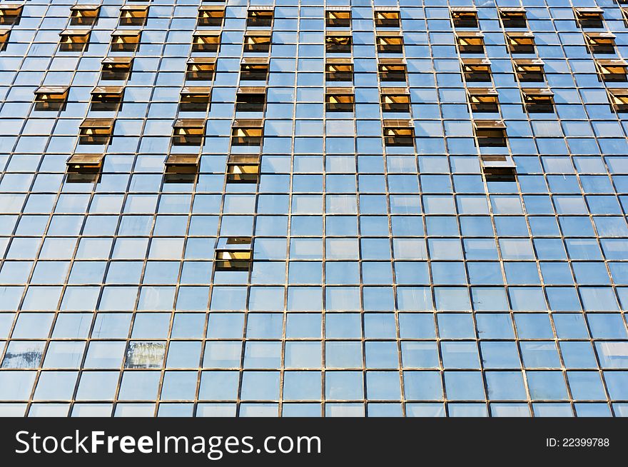 Detail of skyscraper at the city of Naples, Italy