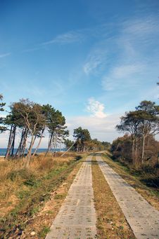 Empty Path At Sea. Royalty Free Stock Photo Empty Path At Sea. Royalty Free Stock Photo