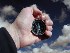 Compass In Hand Isolated Royalty Free Stock Image Compass In Hand Isolated Royalty Free Stock Image