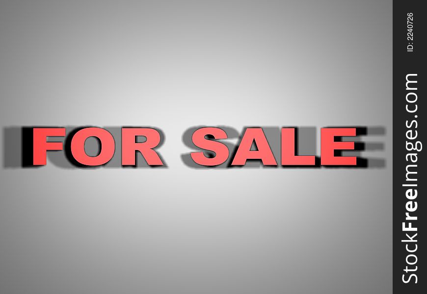 Red sign for sale on the grey shadow background. Illustration made on computer. Red sign for sale on the grey shadow background. Illustration made on computer.