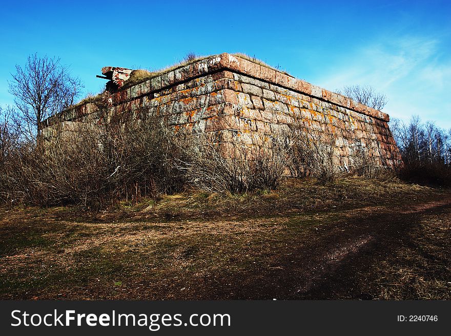 Ancient storehouse from granite blocks