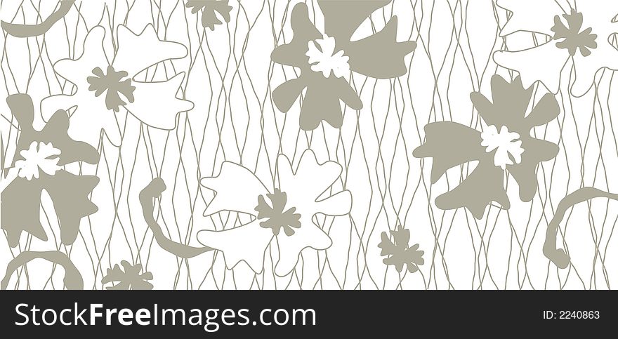 Brown and white flowers on a backdrop. Brown and white flowers on a backdrop