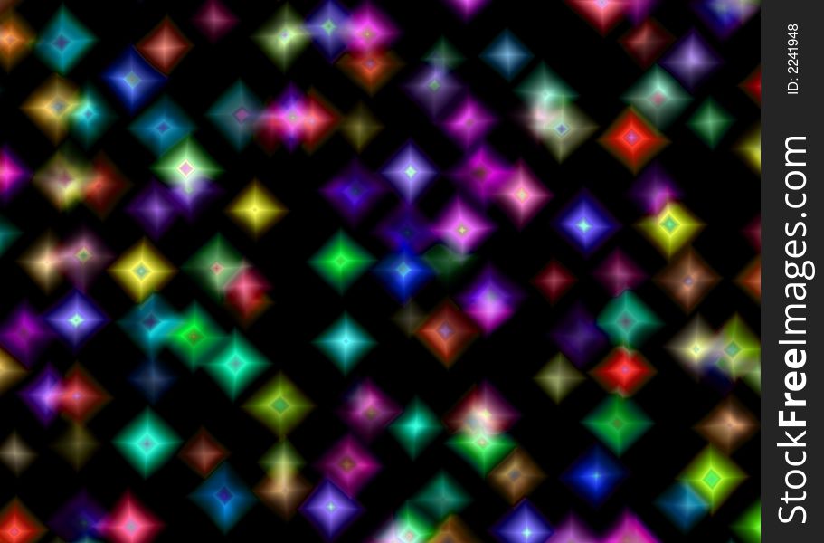 An abstract background with colorful dazzling stars. An abstract background with colorful dazzling stars