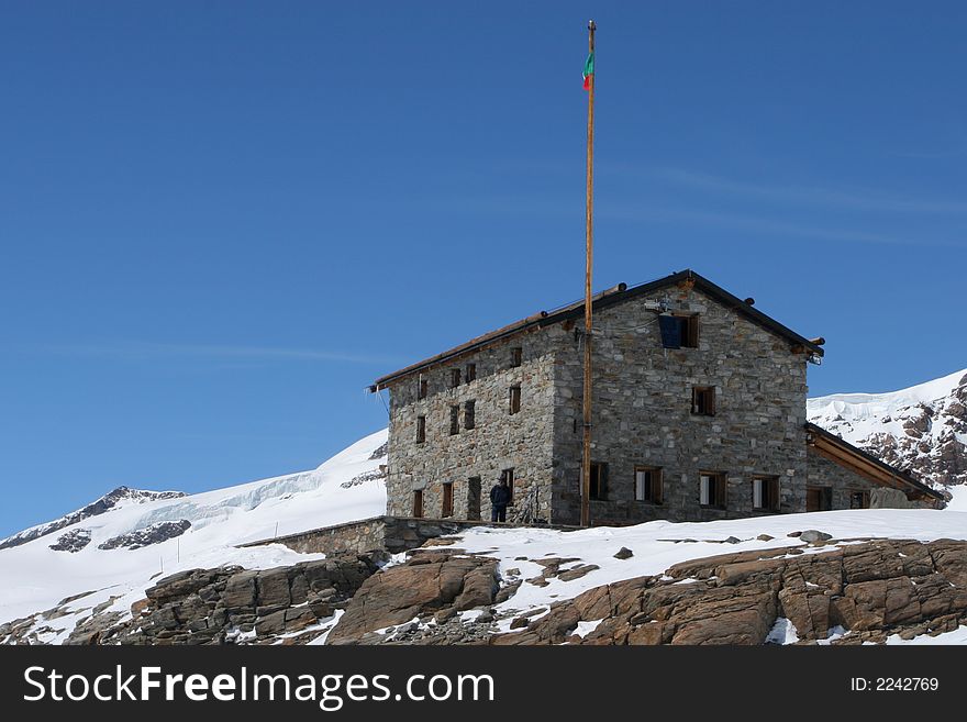 Stony refuge in the mountains. Stony refuge in the mountains