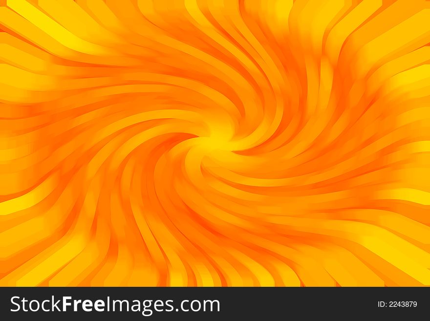 An Abstract Composition Suggests a Whirling Vortex of Orange Noodles. An Abstract Composition Suggests a Whirling Vortex of Orange Noodles.