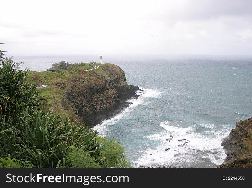 Lighthouse On Kauai Island.