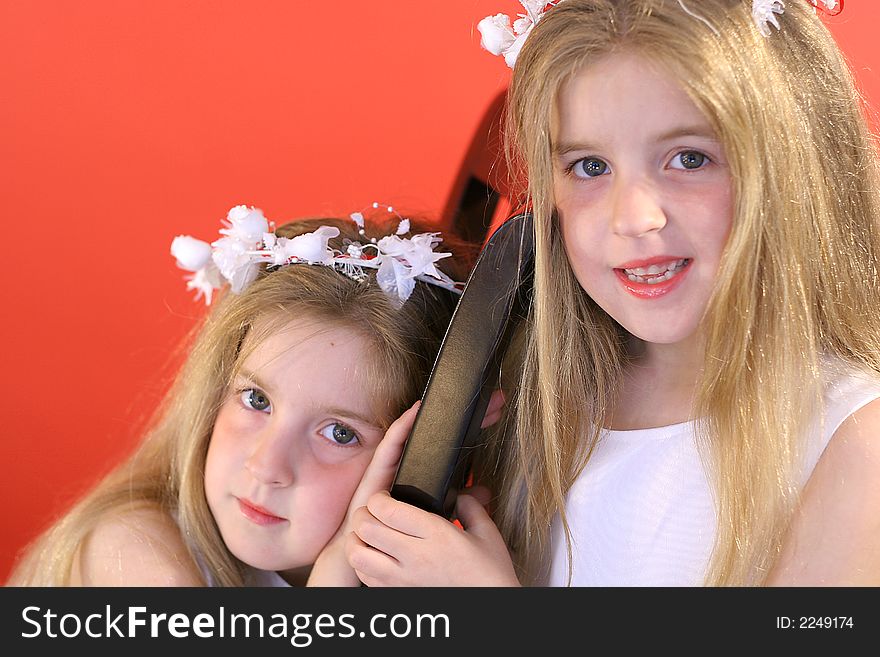 Identical twin flower girls -