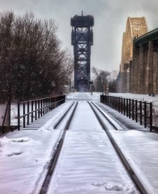 Railroad Bridge/International Bridge Royalty Free Stock Images Railroad Bridge/International Bridge Royalty Free Stock Images