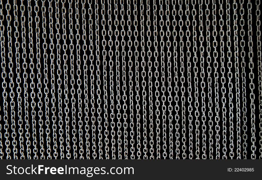 Chain texture with black background