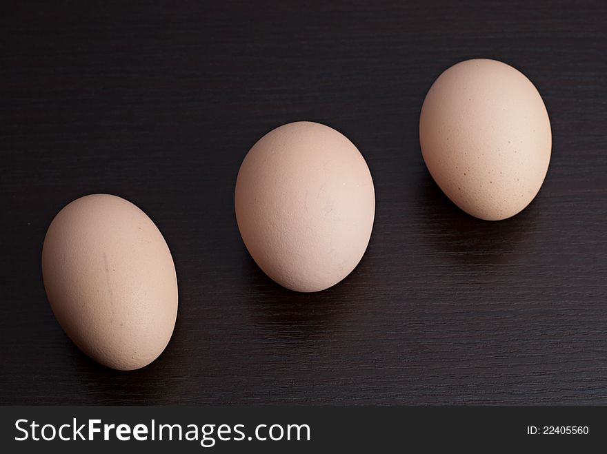 Eggs on a dark background