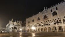 Piazza San Marco On Foggy Night Stock Image