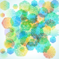 Colored Snowflakes Stock Photography Colored Snowflakes Stock Photography