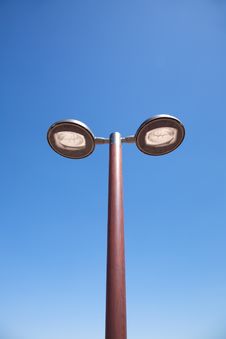 Double Modern Streetlamp Royalty Free Stock Photography