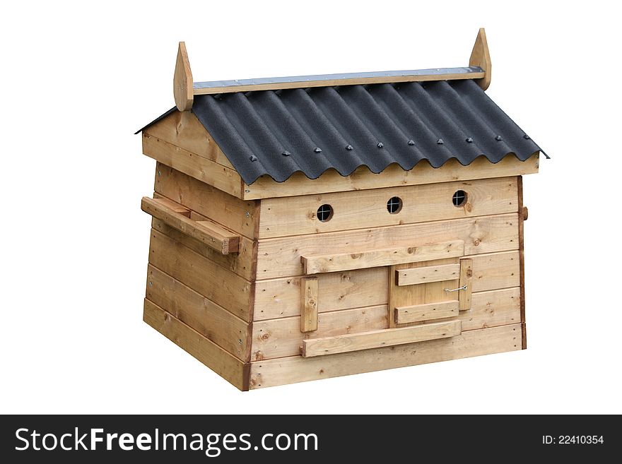A Wooden House for Keeping Small Animals in Overnight. A Wooden House for Keeping Small Animals in Overnight.