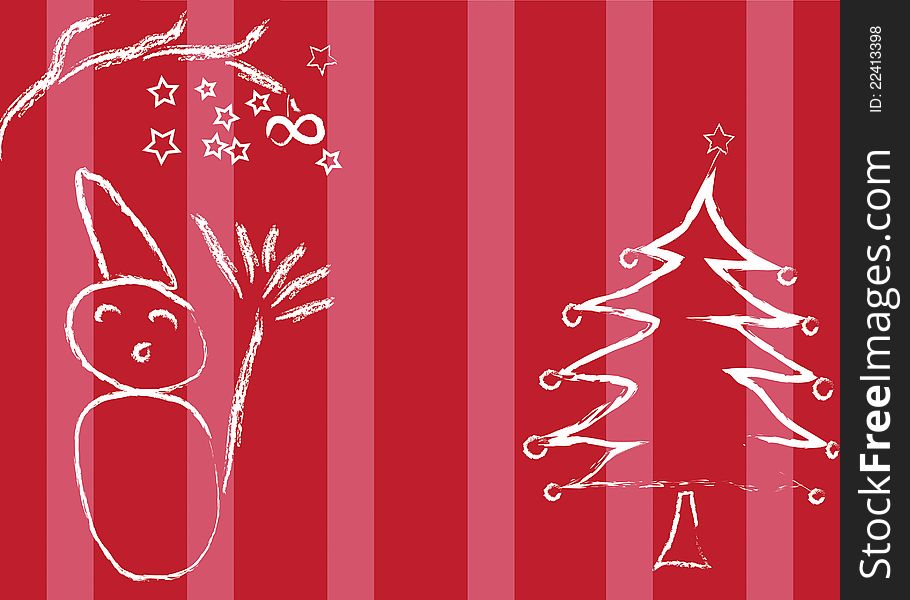 Abstract Christmas Background, element for design.