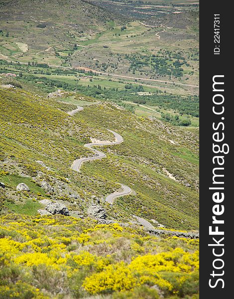 Rural road at Gredos mountains in Avila Spain. Rural road at Gredos mountains in Avila Spain