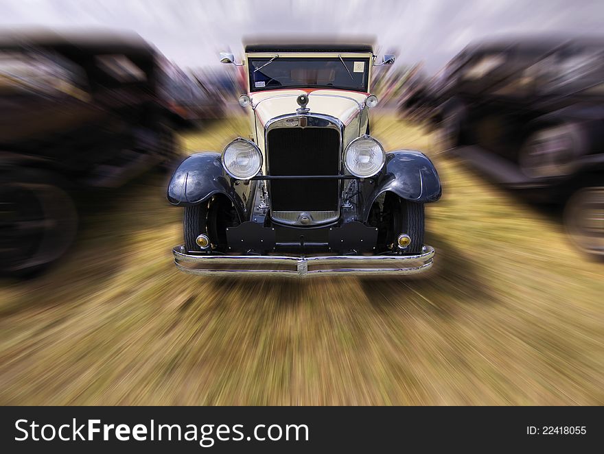 Vintage old car in Poland