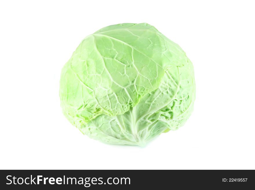 Cabbage on a white background,