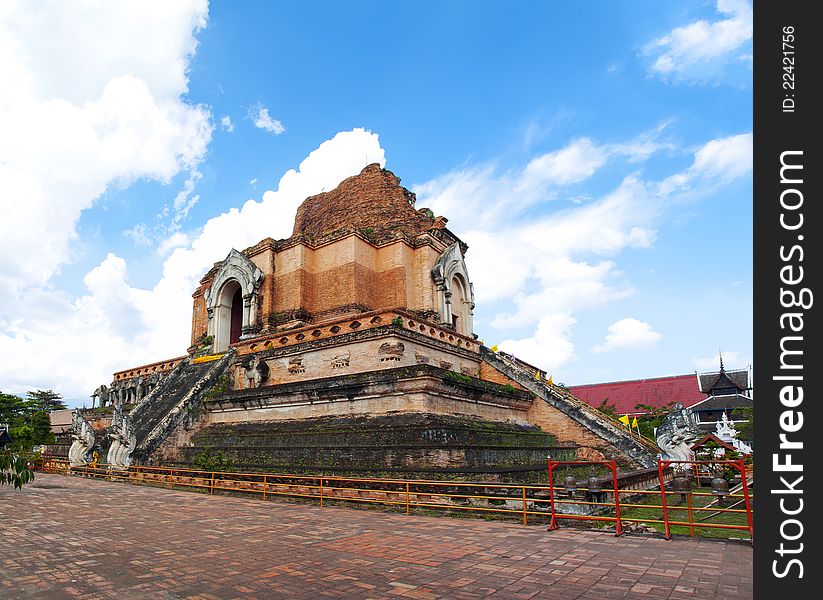 Ancient Pagoda Built With Bricks.