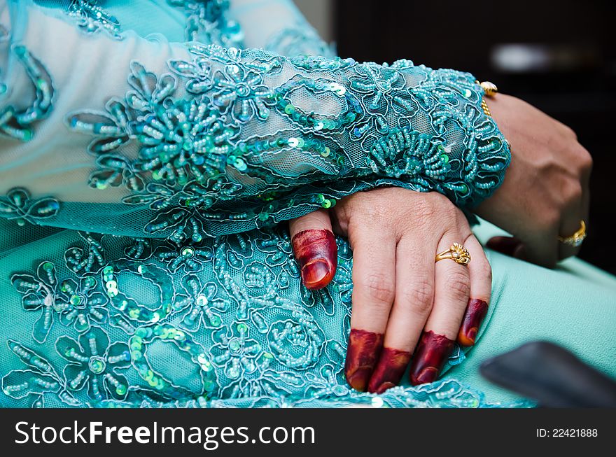 Hand Wearing Henna