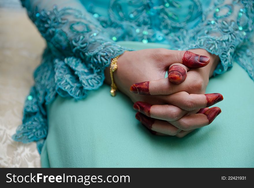 Hand Wearing Henna