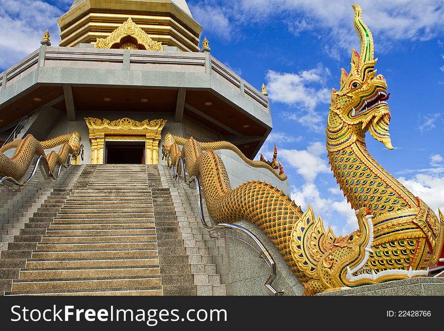 Serpent Of Thai Temple.