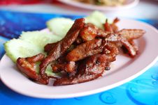 Thai Style Grilled Pork Stock Photography Thai Style Grilled Pork Stock Photography