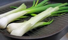 Grilled Spring Onion Royalty Free Stock Photo Grilled Spring Onion Royalty Free Stock Photo