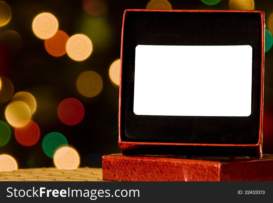 Blank Gift Card With Defocused Lights