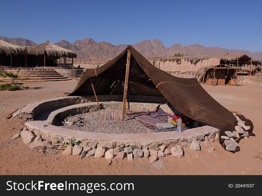 Place for rest and relaxation in diving camp on the Red Sea shore. Place for rest and relaxation in diving camp on the Red Sea shore