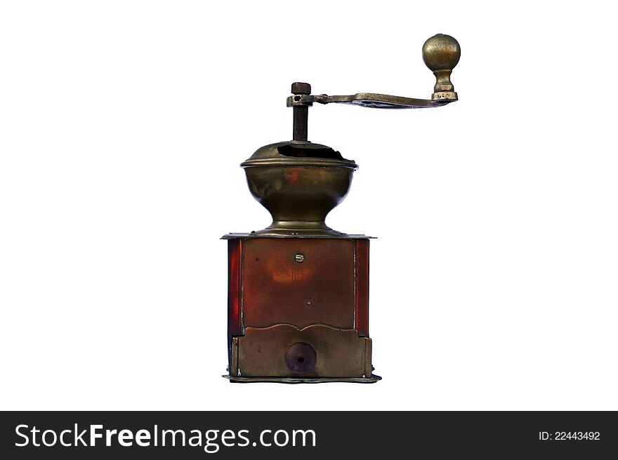 Detail of antique coffee mill. Detail of antique coffee mill