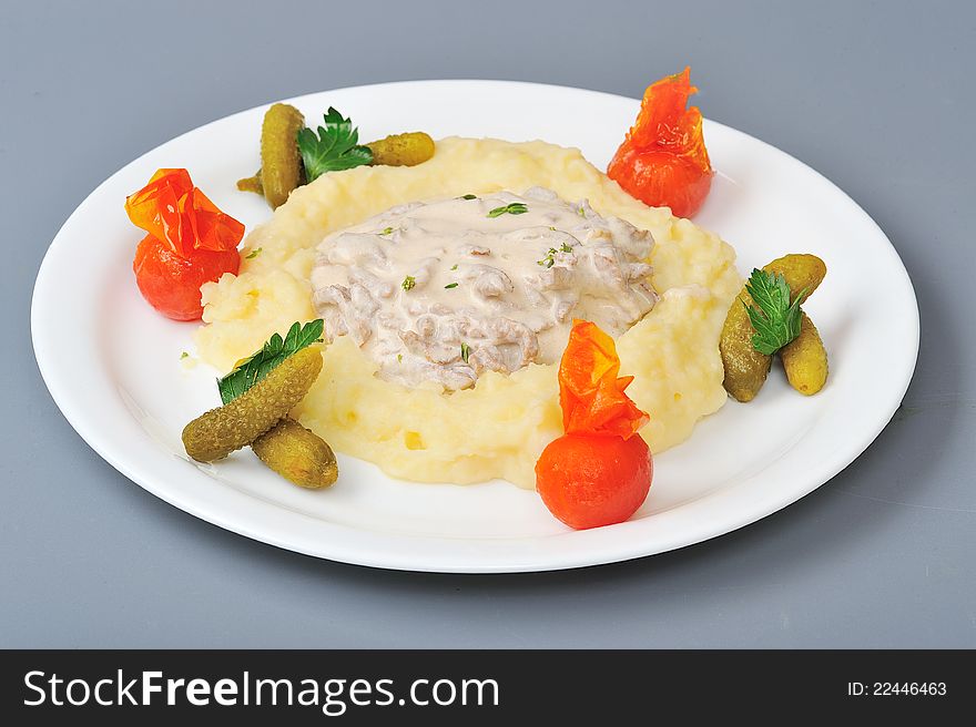 Russian made beef in sourcream. Russian made beef in sourcream