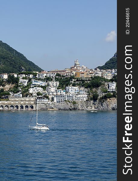 This is the coast in front of salerno , campania italy. This is the coast in front of salerno , campania italy