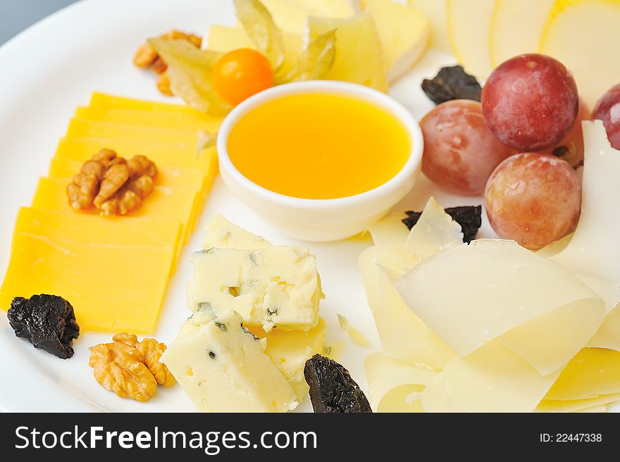 Cheese Plate With Honey