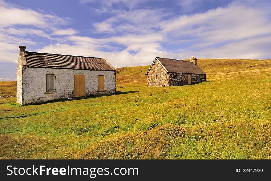 Abandoned fishing cottages, Assynt, Scotland