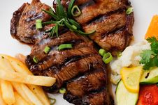 Grilled Steak And Vegetables Stock Photo Grilled Steak And Vegetables Stock Photo