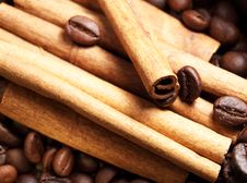 Coffee Beans And Cinnamon Royalty Free Stock Photo Coffee Beans And Cinnamon Royalty Free Stock Photo