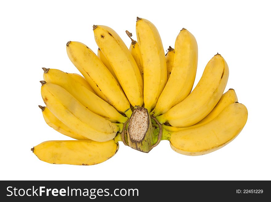 Bunch of bananas, isolated on a white background