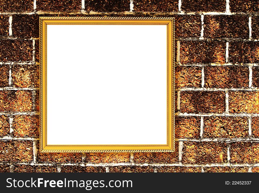 Picture Frame On Brick Wall