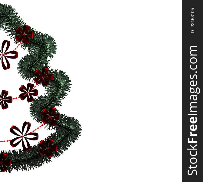 Christmas wreath in isolate background