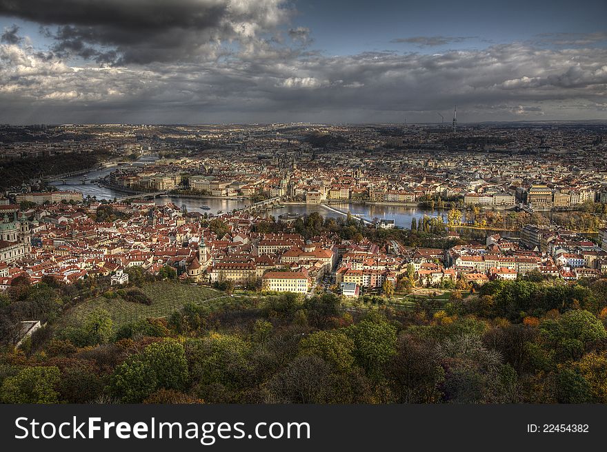 View over to Charles Bridge, Prague