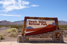Death Valley National Park Sign, Nevada, USA Stock Images Death Valley National Park Sign, Nevada, USA Stock Images