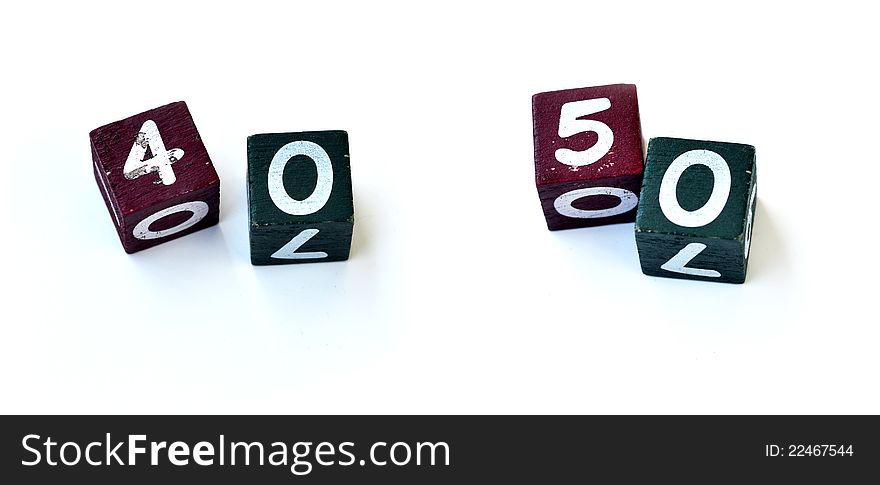 Number cubes the present numbers 40 and 50 respectively. Number cubes the present numbers 40 and 50 respectively