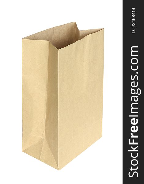 Paper Bag Isolated On White Background